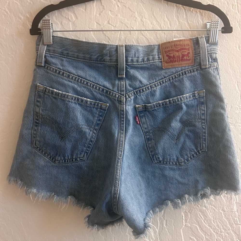 Levi's High-Rise Light Blue Denim Cutoff Shorts
